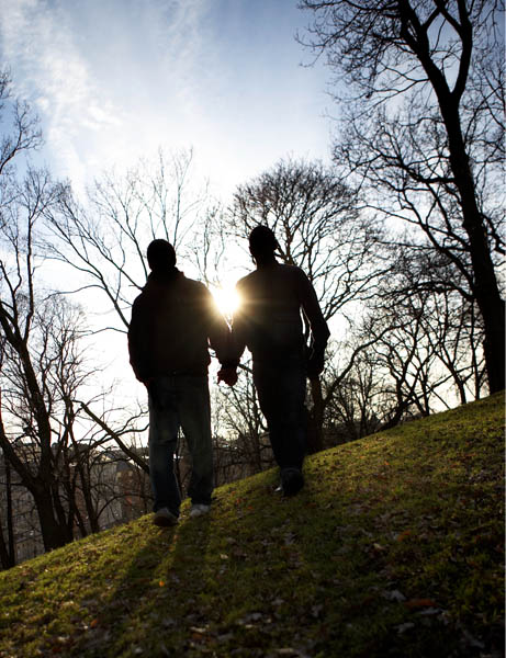 couple walking together