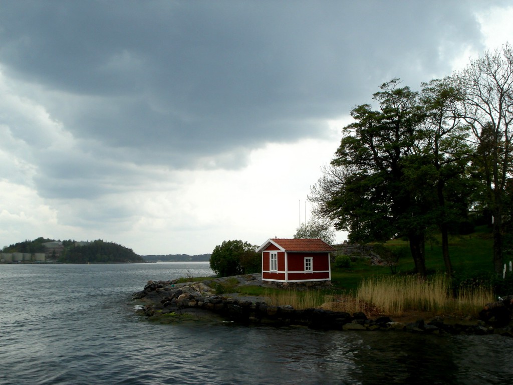 Cottage by a lake in sweden